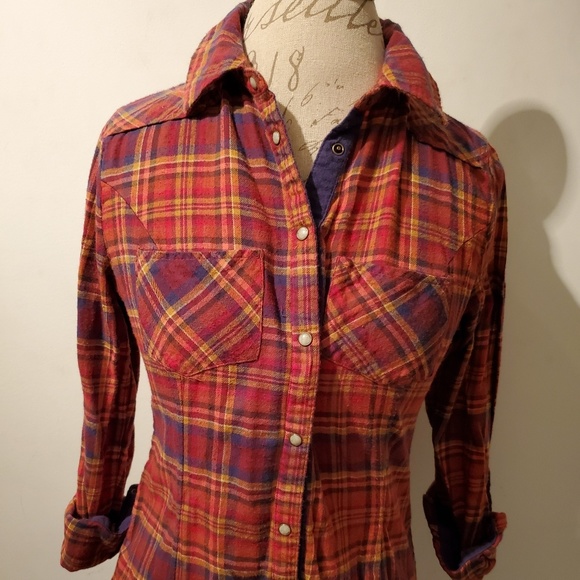 Maurices Fitted Flannel Shirt For Women 